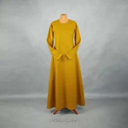 Woolen Viking dress - honey yelow.