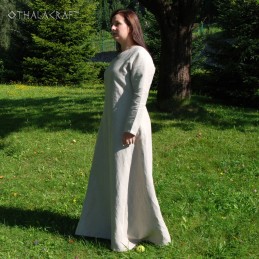 Wikinger-Leinenkleid in Naturfarbe