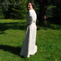 Natural linen Viking dress.