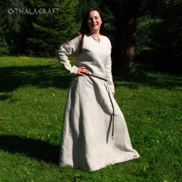 Natural linen Viking dress.