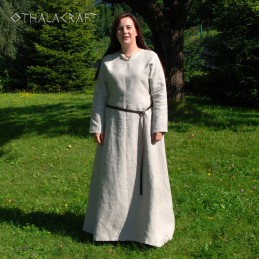 Wikinger-Leinenkleid in Naturfarbe