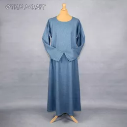 Woolen Viking dress - diamond pattern blue