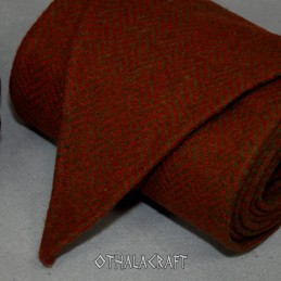 Leg wraps, herringbone olive/brick