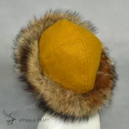 Viking Woolen hat with fur, Slavic hat, Medieval, Larp, Fantasy, Wikinger, SCA