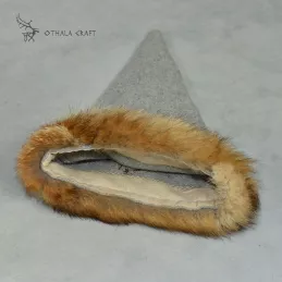 Triangle hat for Viking with embroidery