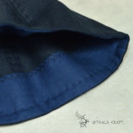 Dunkelblaue Wikinger-Leinenmütze