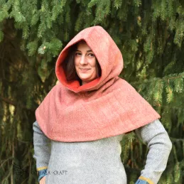 Woolen hood from Hedeby - herring bone