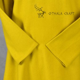 Viking woolen tunic with Mammen embroidery – Yellow