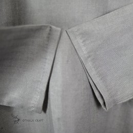 Leinentunika mit Stickerei, Wikinger – Grau (111128)