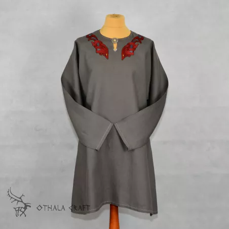 Viking shirt decorated with embroidery from Isle of Mann