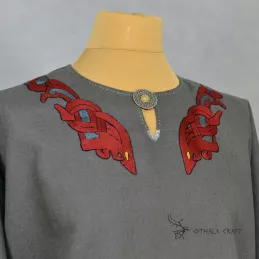 Viking shirt decorated with embroidery from Isle of Mann