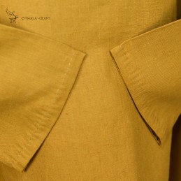 Linen tunic with embroidery, Viking shirt – Yellow