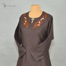 Woolen Viking Age dress with large embroidery