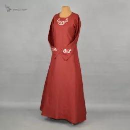 Woolen Viking dress with silk embroidery - VENDEL