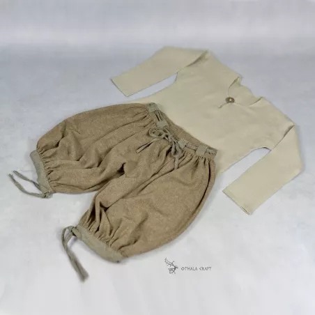 Shirt and trousers for Viking, Slavic - Kids set 8-9 years