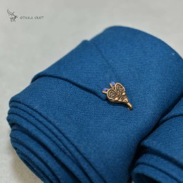 Wadenwickel für Wikinger, Leinwandbindung in Blau