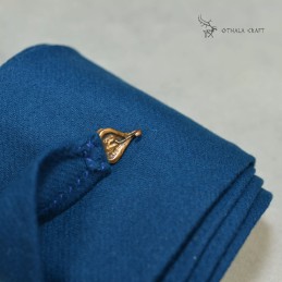 Wadenwickel für Wikinger, Leinwandbindung in Blau