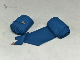Wadenwickel für Wikinger, Leinwandbindung in Blau