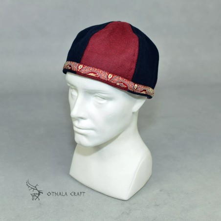 Viking Woolen hat with ancient SILK
