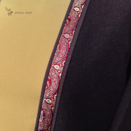Hedeby-Kaftan mit Brokat-SEIDE, Klappenrock, Haithabu-Mantel