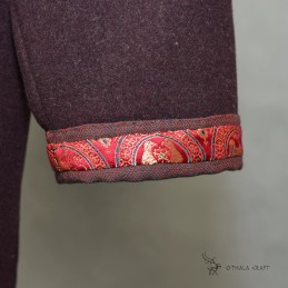 Hedeby-Kaftan mit Brokat-SEIDE, Klappenrock, Haithabu-Mantel