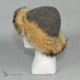 Viking Woolen hat with fur, Slavic hats, Medieval, Larp, Fantasy, Wikinger, SCA