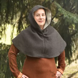 Hood from Hedeby with lining inside  – brown