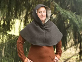 Hood from Hedeby with lining inside  – brown