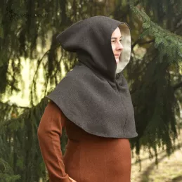 Hood from Hedeby with lining inside  – brown