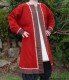 Red woolen kaftan with silk and Birka braid
