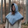 The shape of the hood is based on a find from Skjoldehamn on the Norwegian island Angoya