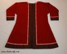 Red woolen kaftan with silk and Birka braid