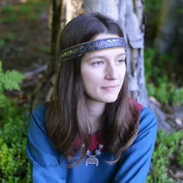 Viking age women LINEN & SILK Headband