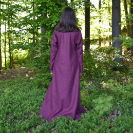 Bordeauxrotes Wollkleid in Rautenbindung, Wikingerzeit