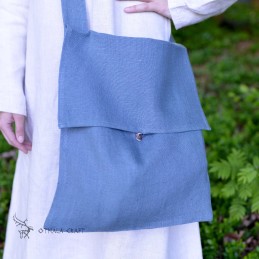 Wikinger-Leinentasche, mittelalterliche Tasche, Pilgertasche