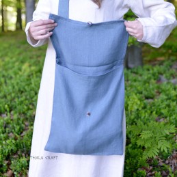 Wikinger-Leinentasche, mittelalterliche Tasche, Pilgertasche