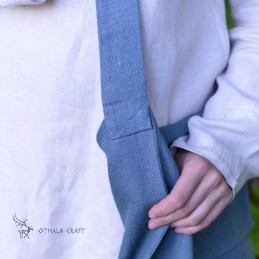 Wikinger-Leinentasche, mittelalterliche Tasche, Pilgertasche