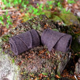 Wadenwickel für Wikinger, Diagonalmuster in Dunkelbraun