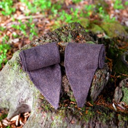 Wadenwickel für Wikinger, Diagonalmuster in Dunkelbraun