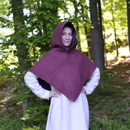 The shape of the hood is based on a find from Skjoldehamn on the Norwegian island Angoya.
