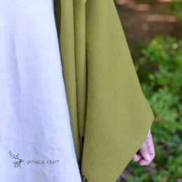 Green shawl in soft wool - Viking Age (520003)