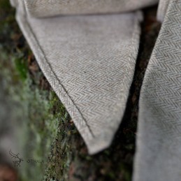 Wadenwickel für Wikinger, beige Fischgrätwolle