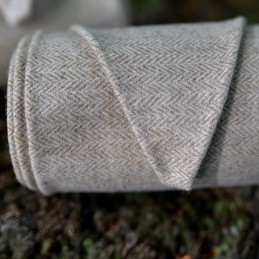 Wadenwickel für Wikinger, beige Fischgrätwolle