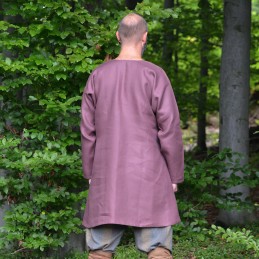Wikinger-Leinenhemd – pflaumenfarben
