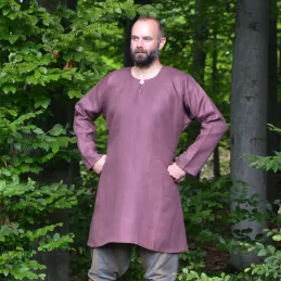 Linen Viking shirt - plum color