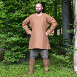 Woolen tunic in light brown color