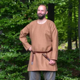 Woolen tunic in light brown color