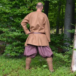 Pflaumenfarbene Leinenhose für Wikinger