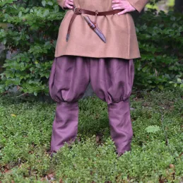Plum linen trousers for Viking