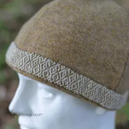 Viking Woolen hat with trim, Slavic hat, Medieval, Larp, Fantasy, Wikinger, SCA